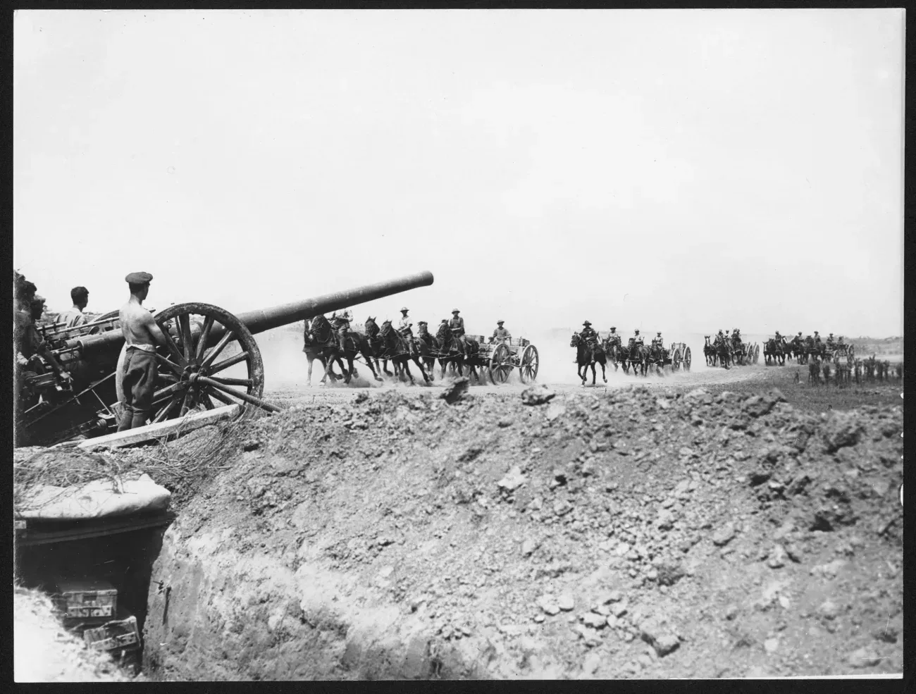 A heavy artillery gun on the Western Front
